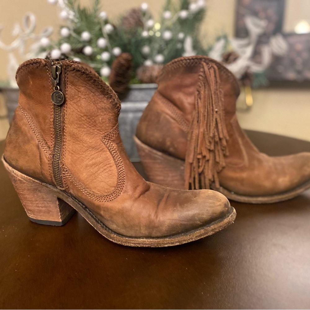 LIBERTY BLACK Western Cowboy Boots VEGAS FAGGIO - Brown - ROUND TOE 8 Ankle